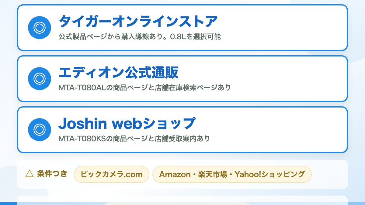 MTA-T080はどこで売ってる?確認できた販売先