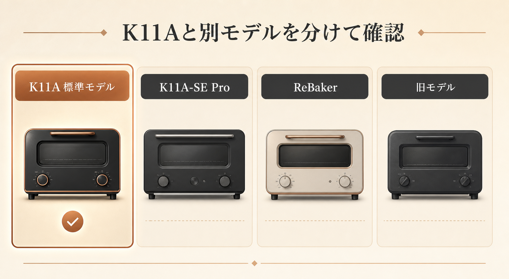 BALMUDA The Toaster K11Aと別モデルの違い