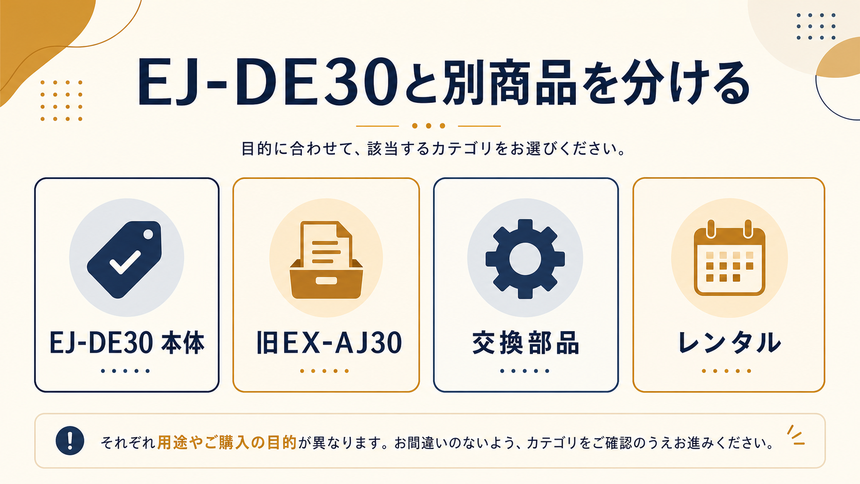 象印EJ-DE30と別商品を分けるポイント