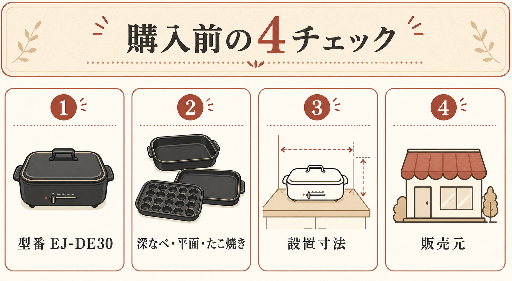 象印EJ-DE30購入前の4つの確認点
